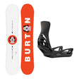 Burton Process Flying V Mens Snowboard with Step On Cartel X Bindings Snowboard Package - Black
