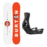 Burton Process Flying V Mens Snowboard with Step On Cartel X Bindings Snowboard Package - Black