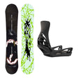 Burton Process Mens Snowboard with Step On Cartel X Bindings Snowboard Package - Black