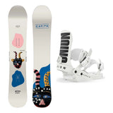 Capita Aeronaut Mens Snowboard 2027 with Force Team Bindings Snowboard Package - Stone