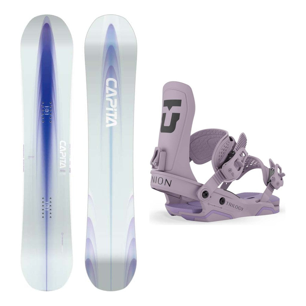 Capita Artemis Womens Snowboard 2027 with Trilogy Bindings Snowboard Package - Violet