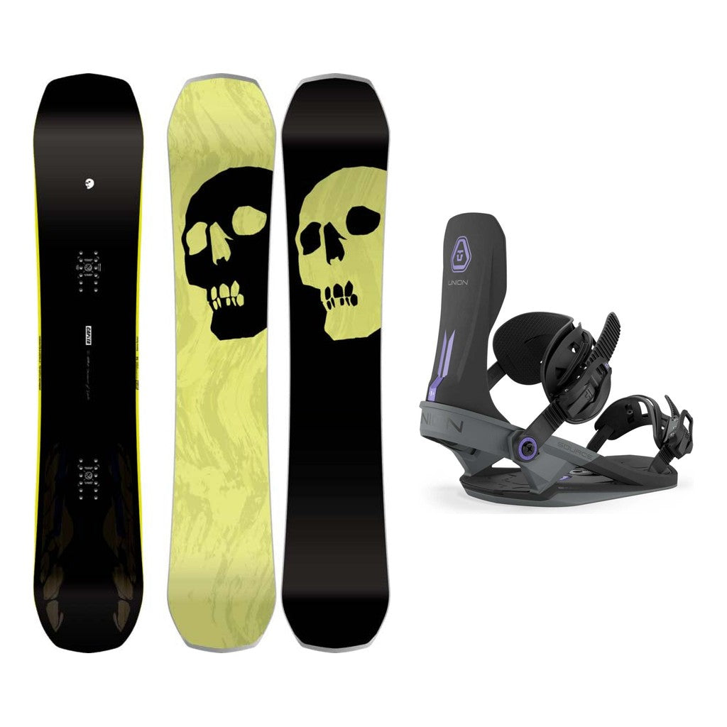 Capita Black Snowboard of Death Mens Snowboard 2027 with Source Bindings Snowboard Package