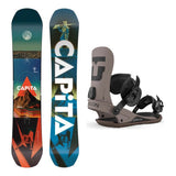 Capita D.O.A. Wide Mens Snowboard 2027 with Strata Bindings Snowboard Package - Brown
