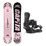 Capita Dark Horse Mens Snowboard 2027 with Force Classic Bindings Snowboard Package - Black