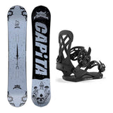 Capita Dark Horse Wide Mens Snowboard 2027 with Flite Pro Bindings Snowboard Package - Black
