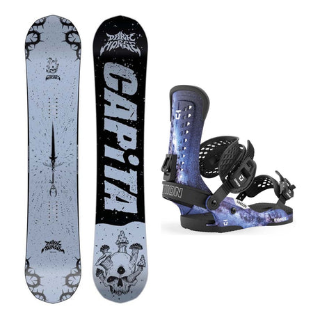 Capita Dark Horse Wide Mens Snowboard 2027 with Force Classic Bindings Snowboard Package - Cosmo