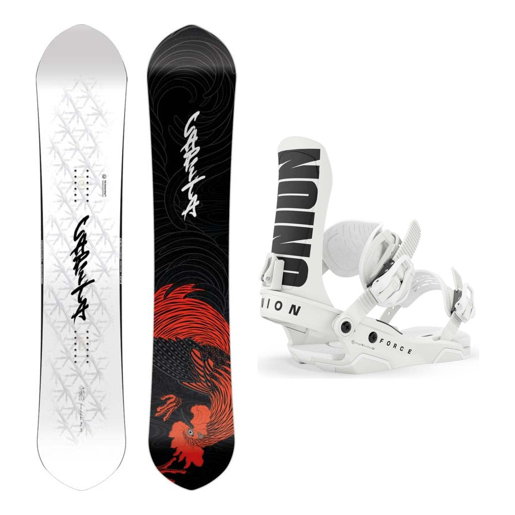 Capita Kazu Kokubo Pro Mens Snowboard 2027 with Force Team Bindings Snowboard Package - Stone