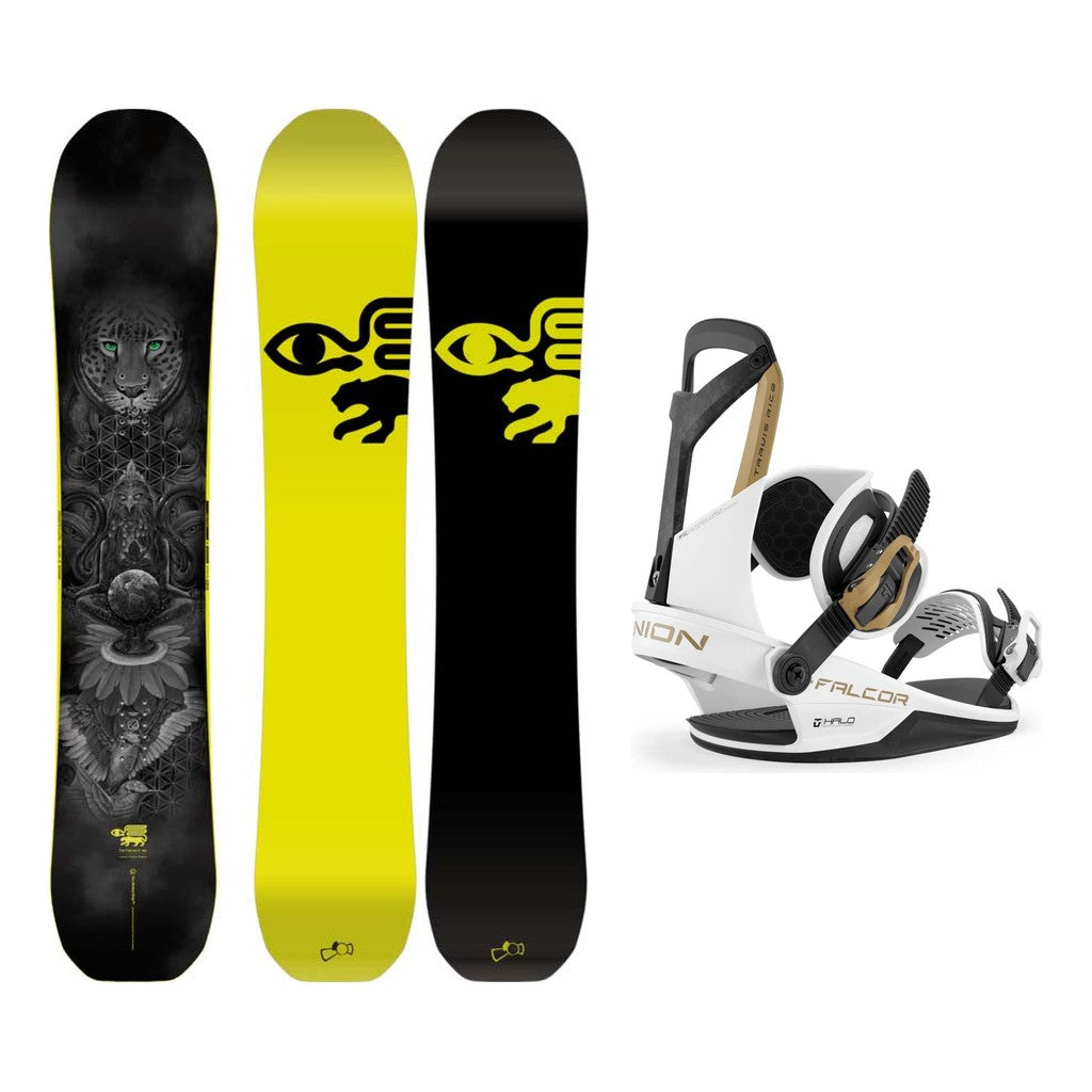 Capita Matriarch Womens Snowboard 2027 with Falcor Bindings Snowboard Package - White