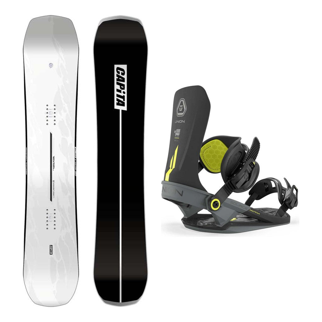 Capita Mega Death Mens Snowboard 2027 with Source Pro Bindings Snowboard Package