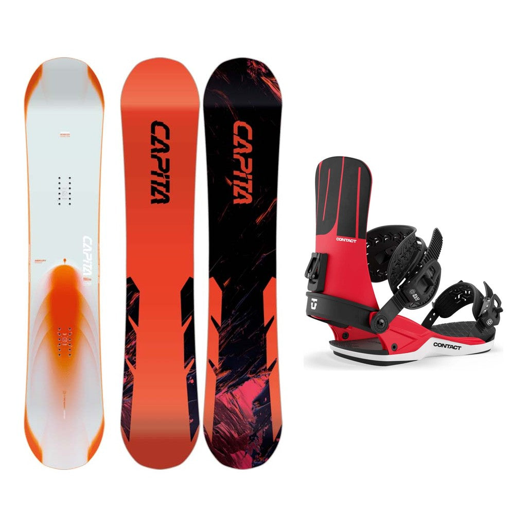 Capita Mercury Wide Mens Snowboard 2027 with Contact Bindings Snowboard Package