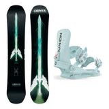 Capita Mia Brookes Pro Womens Snowboard 2027 with Juliet Bindings Snowboard Package - Ice Blue