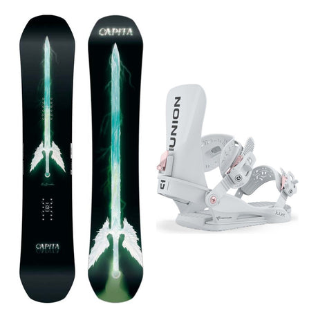 Capita Mia Brookes Pro Womens Snowboard 2027 with Juliet Bindings Snowboard Package - Light Grey