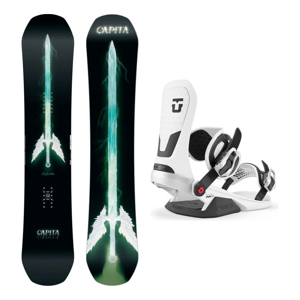 Capita Mia Brookes Pro Womens Snowboard 2027 with Neo Bindings Snowboard Package - White