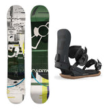 Capita Outerspace Living Mens Snowboard 2027 with Strata Bindings Snowboard Package - Black