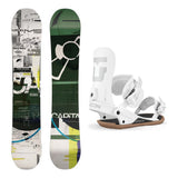 Capita Outerspace Living Mens Snowboard 2027 with Strata Bindings Snowboard Package - White