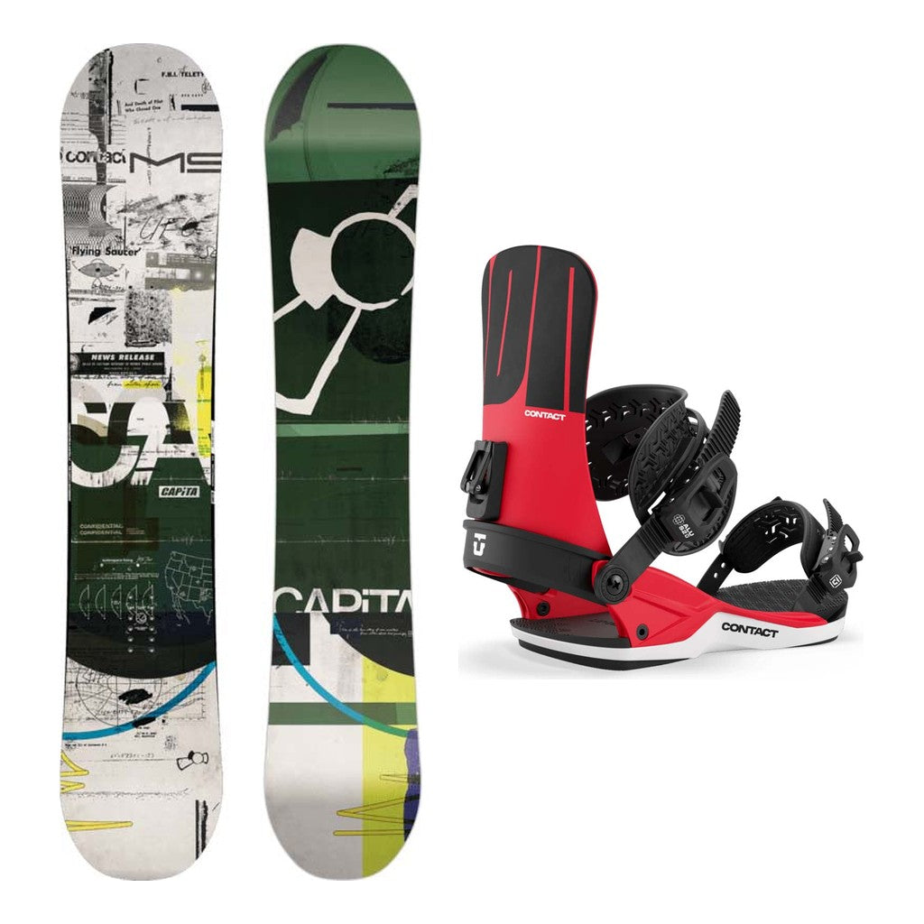 Capita Outerspace Living Wide Mens Snowboard 2027 with Contact Bindings Snowboard Package