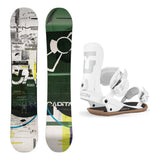 Capita Outerspace Living Wide Mens Snowboard 2027 with Strata Bindings Snowboard Package - White