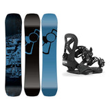 Capita Youth Brigade Kids Snowboard 2027 with Cadet Bindings Snowboard Package - Black