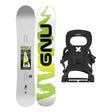 GNU Antigravity Mens Snowboard 2027 with Bent Metal Joint Bindings Snowboard Package - Black