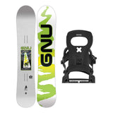 GNU Antigravity Mens Snowboard 2027 with Bent Metal Joint Bindings Snowboard Package - Black