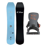 GNU Gremlin Mens Snowboard 2027 with Bent Metal T-Zero Bindings Snowboard Package - Black