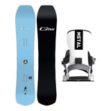 GNU Gremlin Mens Snowboard 2027 with Bent Metal T-Zero Bindings Snowboard Package - White