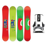 GNU Headspace Mens Snowboard 2027 with Bent Metal T-Zero Bindings Snowboard Package - White