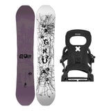 GNU Scorp Mens Snowboard 2027 with Bent Metal Joint Bindings Snowboard Package - Black