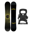 GNU Tre Mens Snowboard 2027 with Bent Metal Joint Bindings Snowboard Package - Black