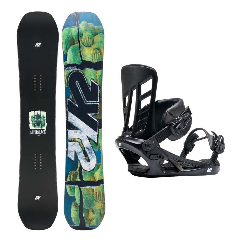 K2 Afterblack Mens Snowboard 2027 with Indy Bindings Snowboard Package