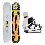 K2 Almanac Adult Snowboard 2027 with Network Bindings Snowboard Package - White