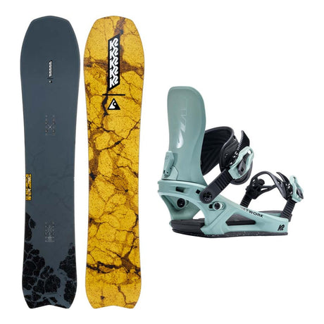 K2 Excavator Adult Snowboard 2027 with Network Bindings Snowboard Package - Moss