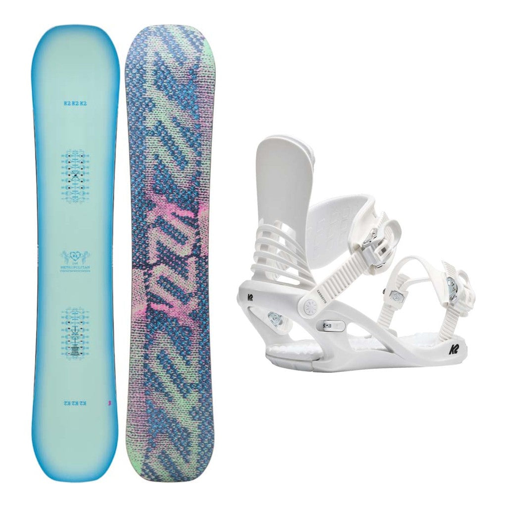 K2 Metropolitan Womens Snowboard 2027 with Cassette Bindings Snowboard Package