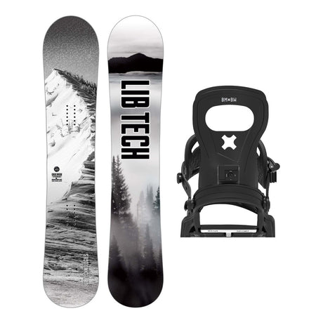 Lib Tech Cold Brew Mens Snowboard 2027 with Bent Metal Joint Bindings Snowboard Package - Black