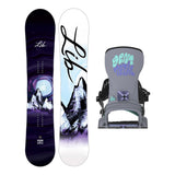 Lib Tech Cortado Womens Snowboard 2027 with Bent Metal Stylist Bindings Snowboard Package - Grey
