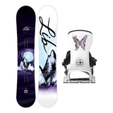 Lib Tech Cortado Womens Snowboard 2027 with Bent Metal Stylist Bindings Snowboard Package - White