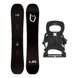 Lib Tech DPR Mens Snowboard 2027 with Bent Metal Joint Bindings Snowboard Package - Black