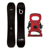 Lib Tech DPR Mens Snowboard 2027 with Bent Metal Joint Bindings Snowboard Package - Red
