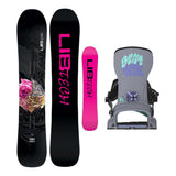 Lib Tech Dynamiss Womens Snowboard 2027 with Bent Metal Stylist Bindings Snowboard Package - Grey