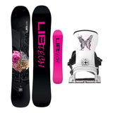 Lib Tech Dynamiss Womens Snowboard 2027 with Bent Metal Stylist Bindings Snowboard Package - White