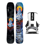 Lib Tech Dynamo Mens Snowboard 2027 with Bent Metal T-Zero Bindings Snowboard Package - White