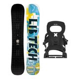 Lib Tech Legitimizer Mens Snowboard 2027 with Bent Metal Joint Bindings Snowboard Package - Black