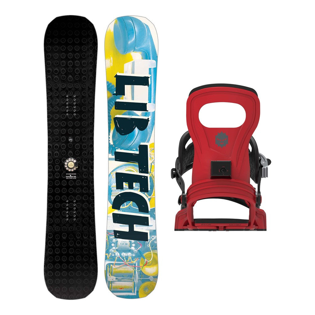 Lib Tech Legitimizer Mens Snowboard 2027 with Bent Metal Joint Bindings Snowboard Package - Red