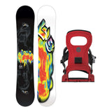 Lib Tech Off Ramp Mens Snowboard 2027 with Bent Metal Joint Bindings Snowboard Package - Red