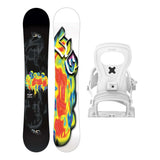 Lib Tech Off Ramp Mens Snowboard 2027 with Bent Metal Joint Bindings Snowboard Package - White