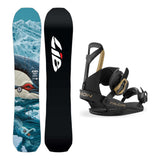 Lib Tech Orca II Mens Snowboard 2027 with Falcor Bindings Snowboard Package - Black