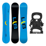 Lib Tech Skate Banana Mens Snowboard 2027 with Bent Metal Joint Bindings Snowboard Package - Black