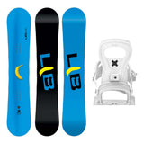 Lib Tech Skate Banana Mens Snowboard 2027 with Bent Metal Joint Bindings Snowboard Package - White