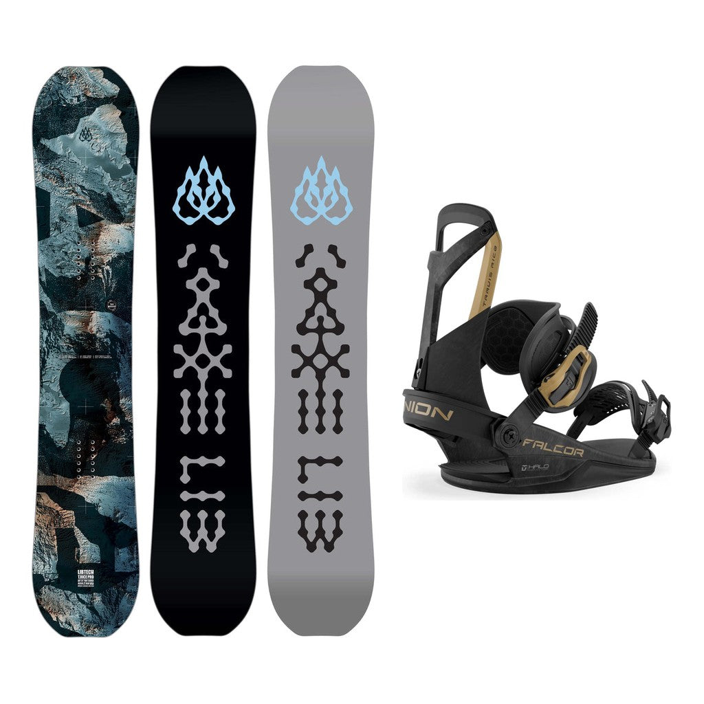 Lib Tech T.Rice Pro Mens Snowboard 2027 with Falcor Bindings Snowboard Package - Black