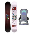 Lib Tech Two Time Womens Snowboard 2027 with Bent Metal Stylist Bindings Snowboard Package - Grey